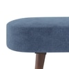 Onda Solid Wood Bench In Mango Walnut Finish and Ocean Weave Colour