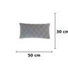 Rio Blue Grey Cotton Knitted Decorative Cushion Cover 12 x 20 Inches
