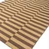 Jaipur Rugs Striped Wool 6x9 Feet Amber Gold And Cocoa Brown Dhurrie Carpet