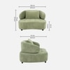 Henry Boucle 1 Seater Sofa in Pista Green  Color
