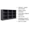 Hexa Engineered Wood Bookshelf Multipurpose Storage Rack in Slate Grey Colour