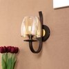 Eliante Modern Wall Lights Mild Steel & Glass Material Brown & Champaign Finish