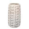 Pineapple Designed Carvings White Ceramic Vase