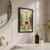 The Castle Decor Funny Giraffe Reading Newspaper Bathroom Wall Art 8x12 Inch