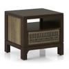 Masai Solid Wood Bedside Table in American Walnut Finish