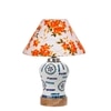 Devansh Conical Multi Cotton Shade Lamp With Wood & Mosaic Glass Base For Decoration/Office/Home/Gifting/Study For Decoration/Office/Home/Gifting/Study -(10X10X14.5) Inches -A