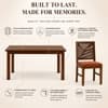 Globally Indian Celeste Solid Sheesham Wood 6 Seater Dining Table Set 6 Chairs Terracotta Orange