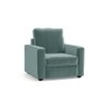 Apollo Sofa Set (Colour : Dusty Turquoise Velvet, Cushion : Hard, Back Type : High Back, Seater : 2+1+1)