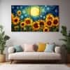 The Castle Decor Abstract Art Wall Painting Wooden Framed 27x48 Inch (Style 7)