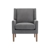 Leston Upholstered Fabric Arm Chair in Grey