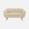 Colam Velvet 2 Seater Sofa in Cream Colour