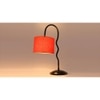 Orange cotton Zig Zag Curvy table lamp with Iron Base (SP26)