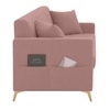 Daraco Velvet 3 Seater Sofa in Pink Color