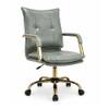 Doe Buck Marlon Modern Sage Faux Leather Office Chair