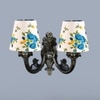 Devansh Metal Electric Wall Light in Antique Gold Colour with Multi Shade Count of 2 Lights