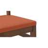 Tessa Solid Wood Dining Chair In Sienna Teak Finish With Burnt Orange Colour Fabric