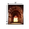 Pink Arch Wood Framed Canvas Wall Prints Canvas Wall Prints Set of 1 Multicolor Matte