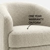 Elegantensemble Wood 1 Seater With Upholstery Non Storage Sofa In White Colour