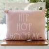 Hip Hop Hooray Jacquard Cushion Cover With Pom Poms  Pink 16X16 Inches