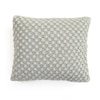 Popcorn Knit Grey Melange Pink Cushion Cover 16X16  Inches