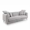 Regalon Low Profile 4 Seater Sofa with Slim Metal Legs Gray