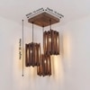 Palisade Brown Solid Wood Cluster Hanging Light