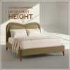 Elaris Curve Comfort Queen Size Bed in velvet With Engineer Wood Frame & Hydraulic Storage
