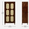 Selvian Solid Wood  Tall Cabinet In Tobacco Colour