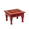 Desert Art Wooden Handpainted Pooja Chowki 12 x 12 Inch