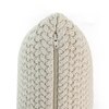 Anna Pale Whisper Knitted Cushion Cover  16X16 Inches
