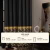 Stoa Paris Satin Long Door Curtains, Room Darkening Blackout Curtains - Pack of 2, Regal Slate - With Back Lining