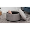 Loofy Ottoman with Strage Color in Grey