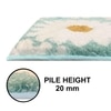 Luxe Home Macau Flower Bath Mat (40x60 cm)- Aqua