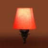 Devansh Metal Electric Wall Light in Antique Gold Colour with Orange Shade Count of 1 Light