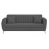 Daraco Velvet 3 Seater Sofa in Dark Grey Color