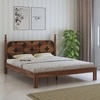Rustic Solid Wood Queen Size Bed Non Storage Storage In Provincial Teak Finish