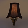 Devansh Gold Antique Wall Mounted Lamp With Black  Cotton Shade