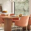 Archi Stainless Steel Dining Chair with Armrest in Gold Finish