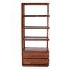 Vector Solid Wood Bookshelf in Teak Finish