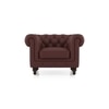 Winchester 1 Seater Premium Italian Leather Sofa In Bordeaux