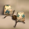 Devansh Metal Electric Wall Light in Gold Colour with Multi Shade Count of 2 Lights