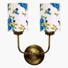 Devansh Metal Electric Wall Light in Gold Colour with Multi Shade Count of 2 Lights