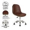 Beautiful Leatherette Dining Chair in Brown & Cream Colour