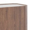 Dorian Engineered Wood Sideboard With Ceramic Top In Walnut High Gloss Finish