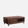 Pike Rectangular Solid Wood Coffee Table In Teak Finish