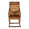 Rajasthani Solid Wood Rocking Chair in Teak Colour
