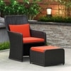 Bentham Patio Chair and Footstool Colour - Rust