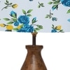Devansh Multicolor Cotton Table Lamp With  Wood Natural Base (7X13 Inches)-14