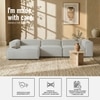Elegantedge Wood Right Aligned 3-Seater With Upholstery Non Storage Sofa In Grey Colour