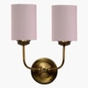 Devansh Metal Electric Wall Light in Gold Colour with Grey Shade Count of 2 Lights